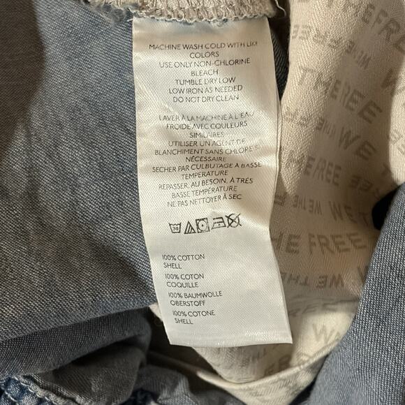 Free People Out Of Office Women’s Wide Leg Cargo Jeans Size M Comfort Boho - Picture 15 of 15